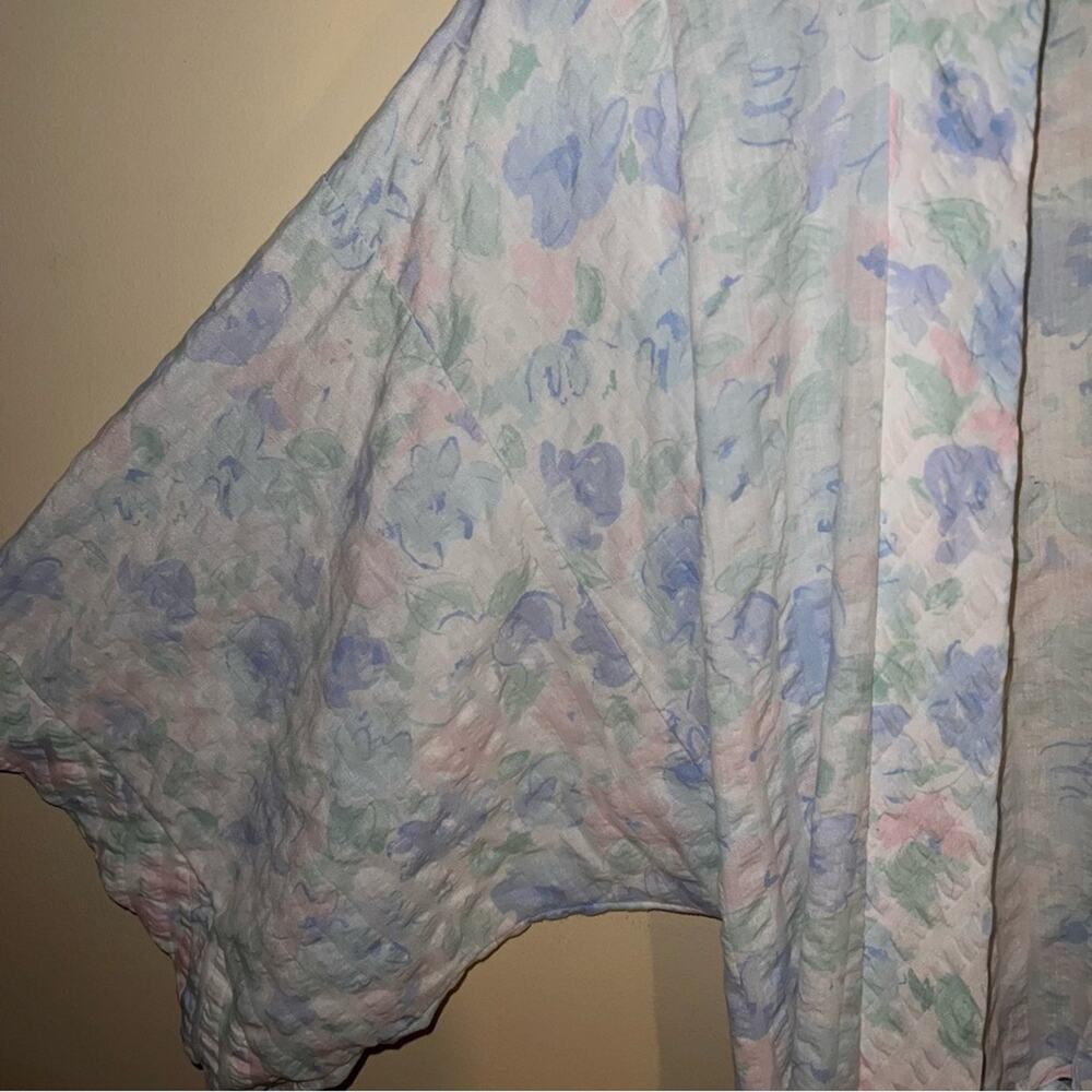 VNTG MISS ELAINE floral lightweight robe OS - Picture 6 of 6